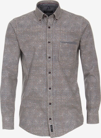 CASAMODA Regular fit Button Up Shirt in Brown: front