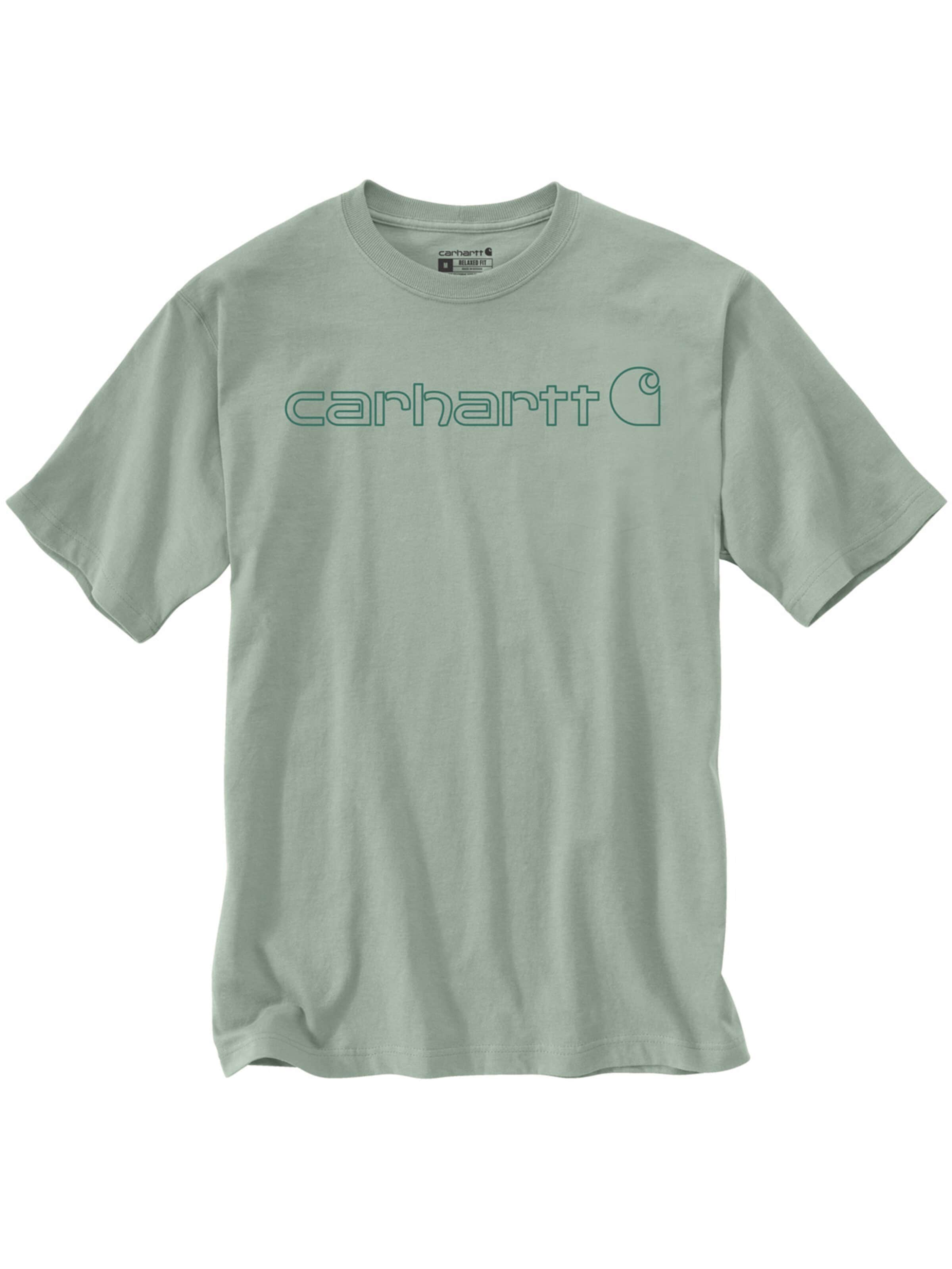 Carhartt WIP Shirt 'T-Shirt Logo in hellgrün' in Grün: Vorderseite