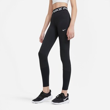 NIKE Skinny Workout Pants 'Pro' in Black: front