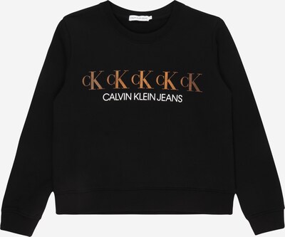 Calvin Klein Jeans Sweat-shirt en caramel / noir / blanc, Vue avec produit
