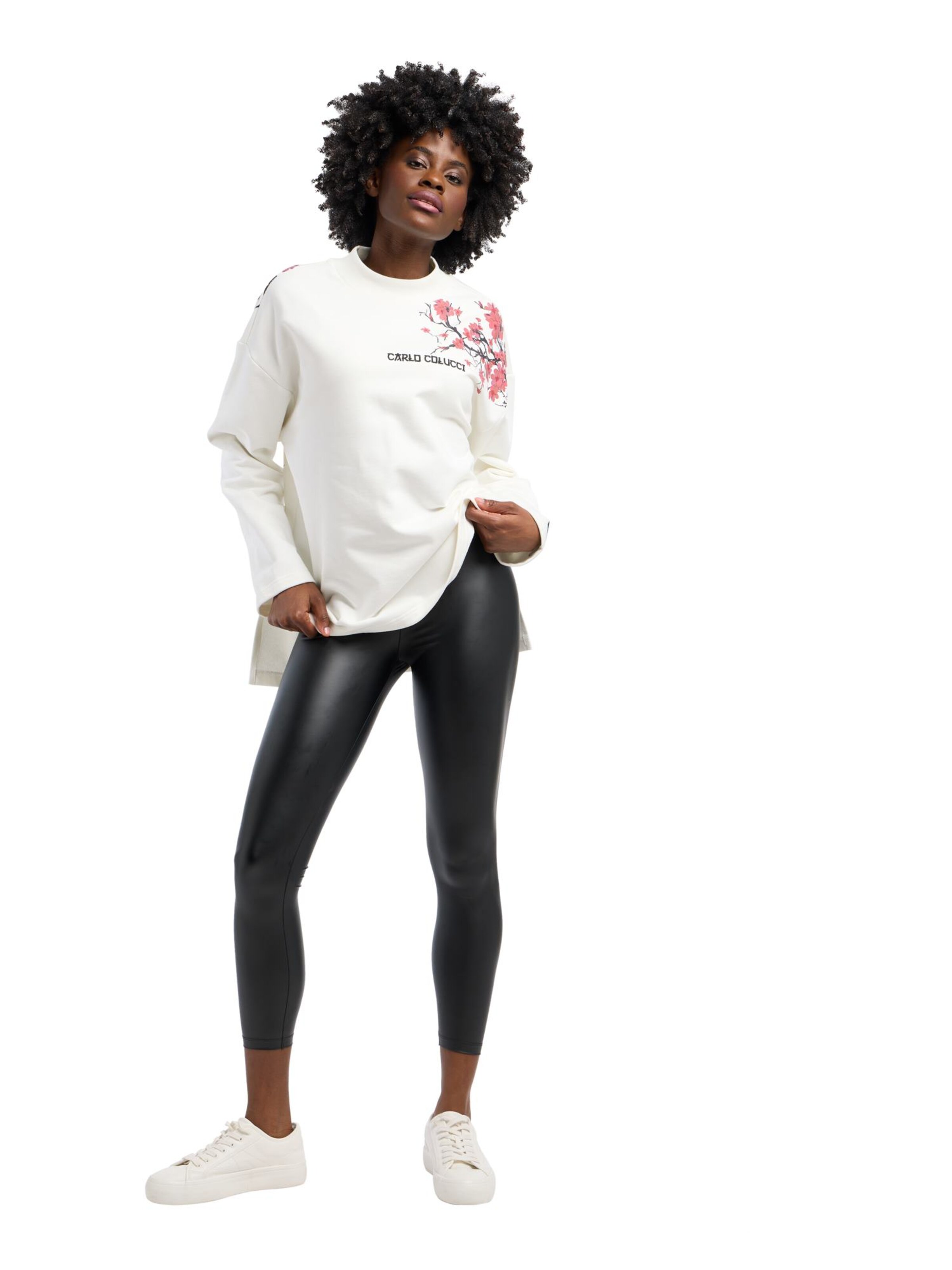 Carlo Colucci Sweatshirt 'Dragogna' in Weiß