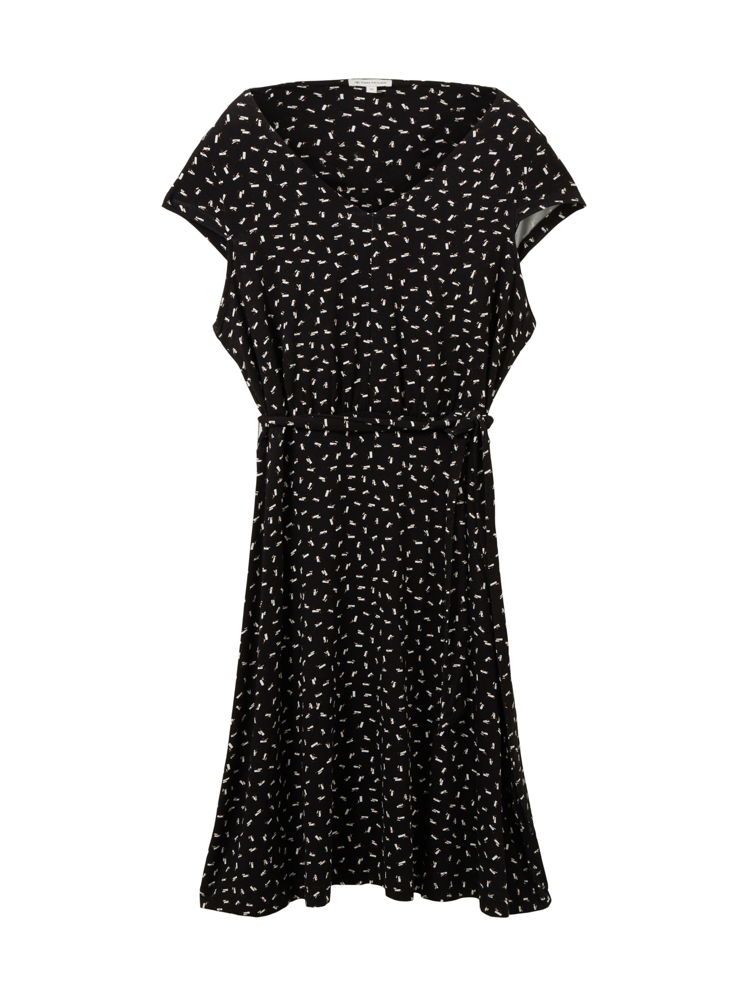 TOM TAILOR Obleka | rjava / črna / bela barva, Prikaz izdelka