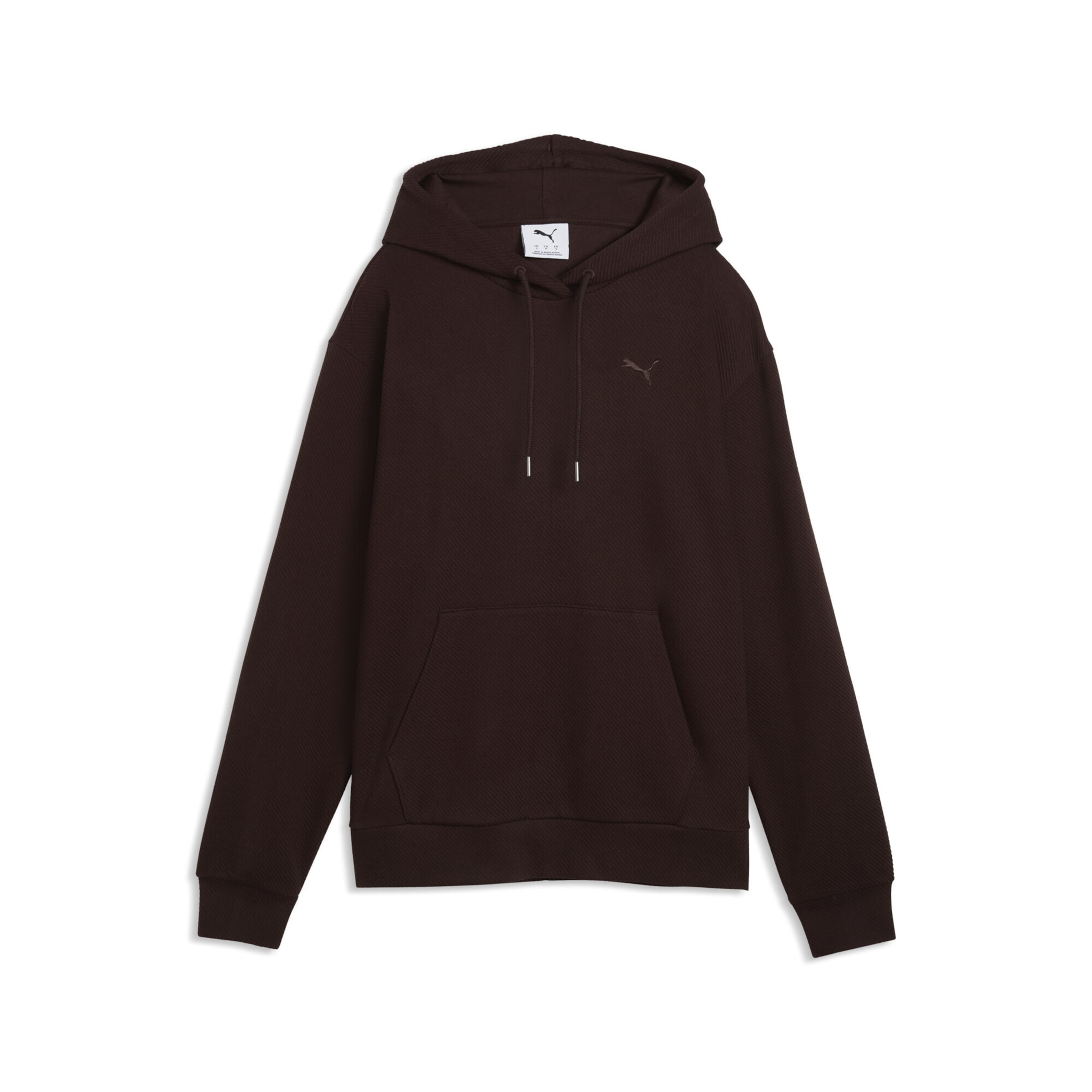 Sweat-shirt 'Essentials Elevated' PUMA en marron : devant