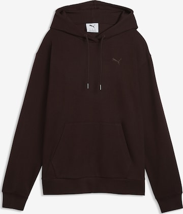 Sweat-shirt 'Essentials Elevated' PUMA en marron : devant