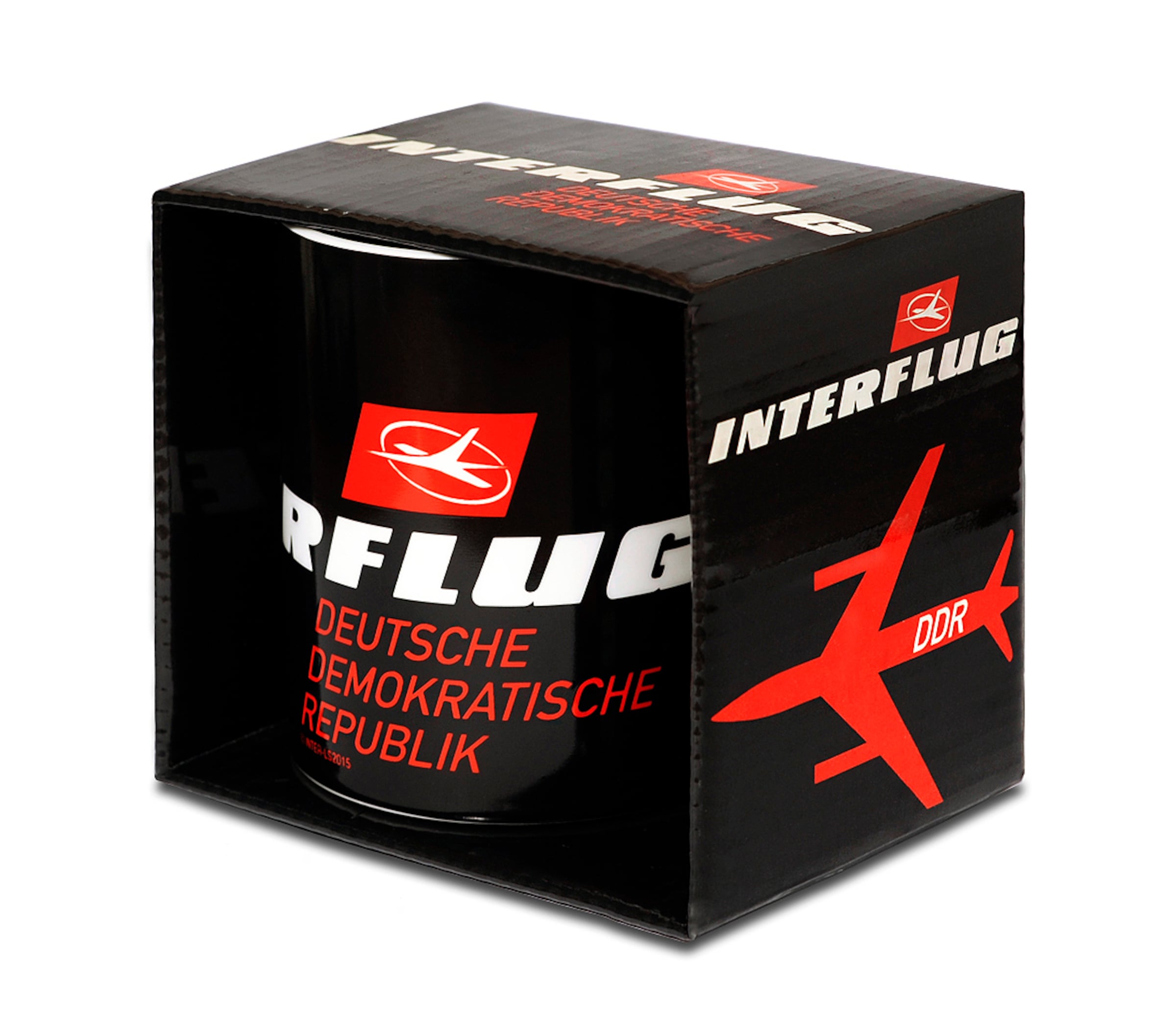 LOGOSHIRT Cup 'Interflug-DDR' in Black