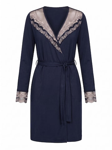Donna Ochtendjas 'Jasmine' in Blauw: voorkant