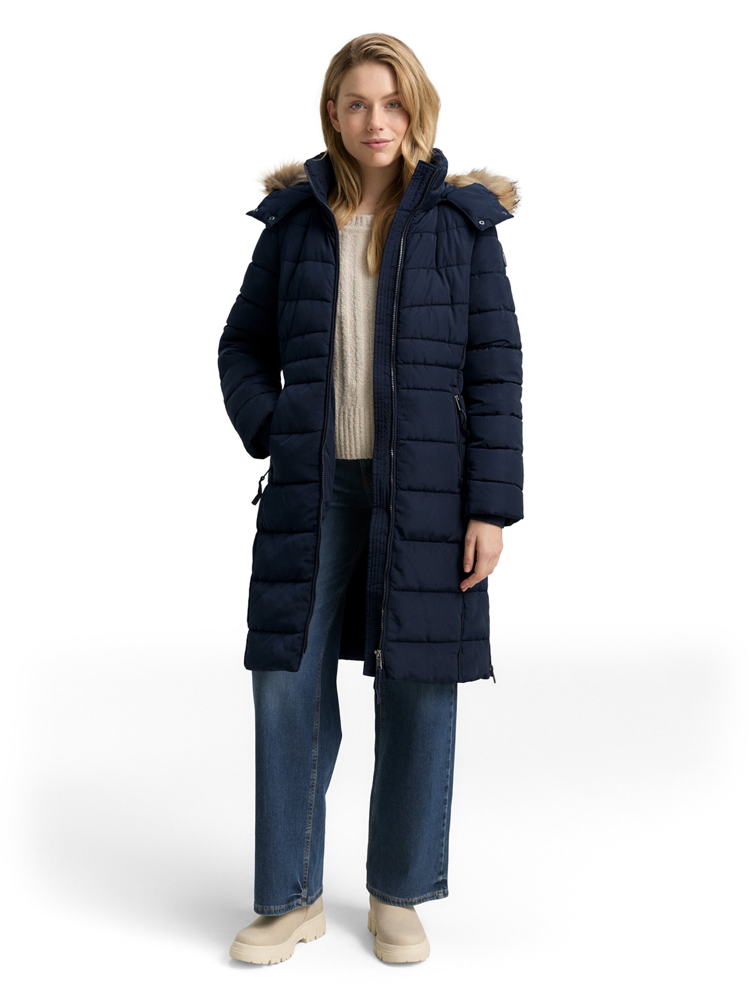 TOM TAILOR - Sobretudo de inverno em azul