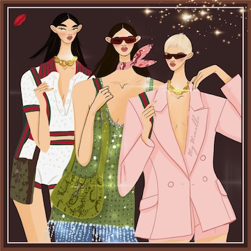 Foulard 'Creme De La Creme' My Minelli en marron : devant