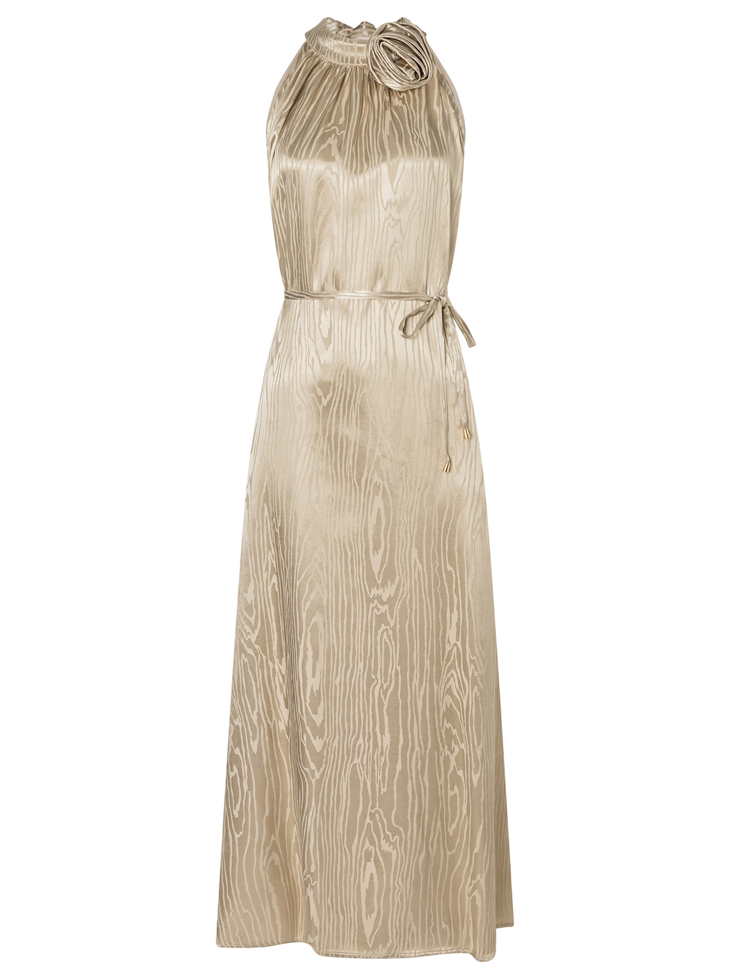 Ana Alcazar Avondjurk 'Zaret' in Beige: voorkant