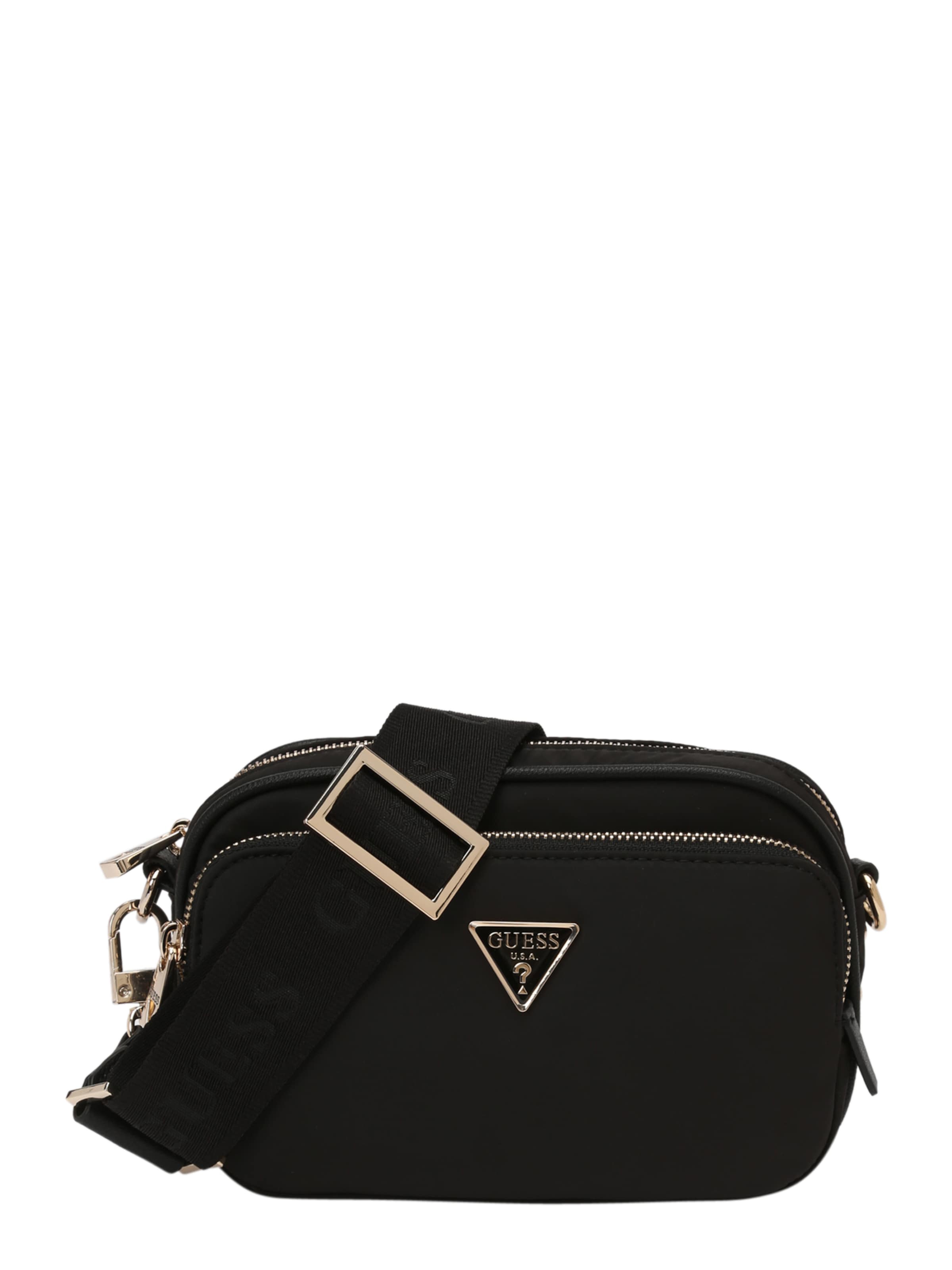 GUESS Umhängetasche 'ECO GEMMA CROSSBODY CAMERA' in Schwarz: Vorderseite