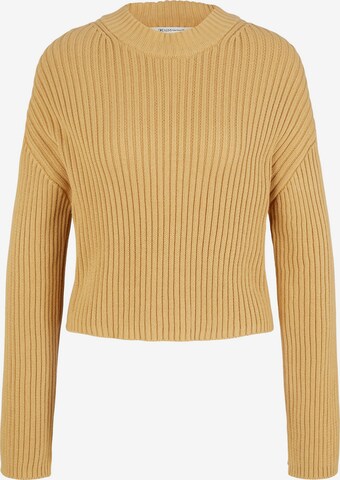 TOM TAILOR DENIM Sweater in Yellow: front