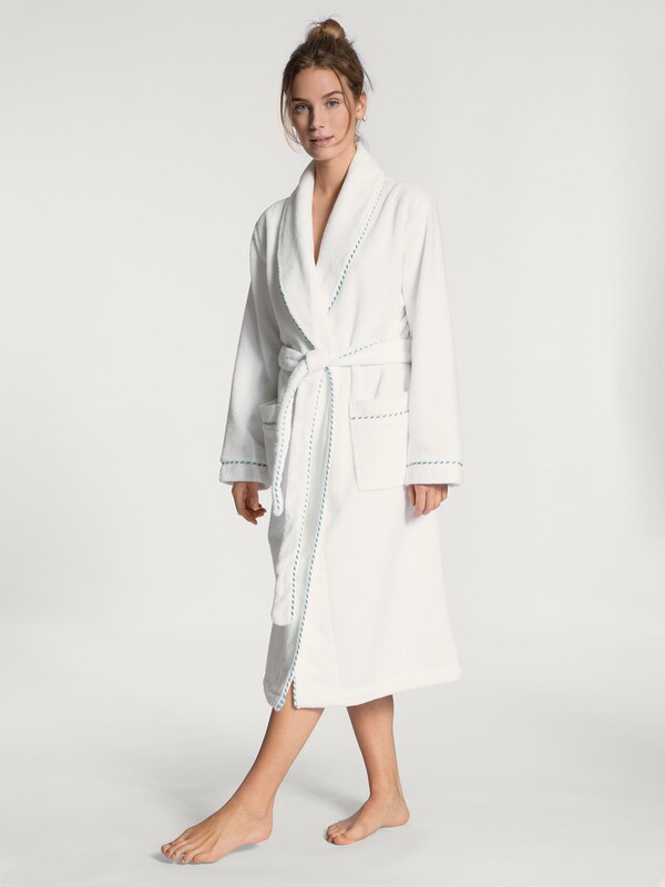 CALIDA Long Bathrobe in White