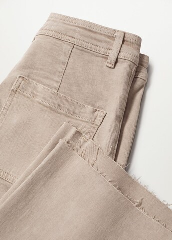 MANGO Wide Leg Farkut 'Catherin' värissä beige