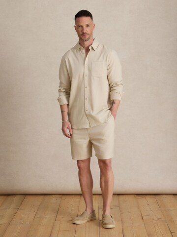 DAN FOX APPAREL Regular Fit Hemd 'Taha' in Beige