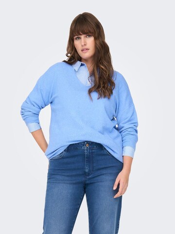 ONLY Carmakoma Sweater in Blue: front