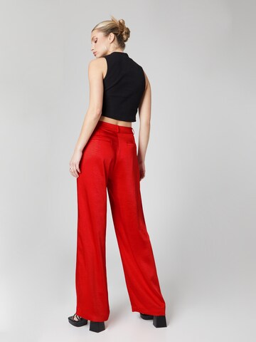 VIERVIER Wide leg Pants 'Carla' in Red