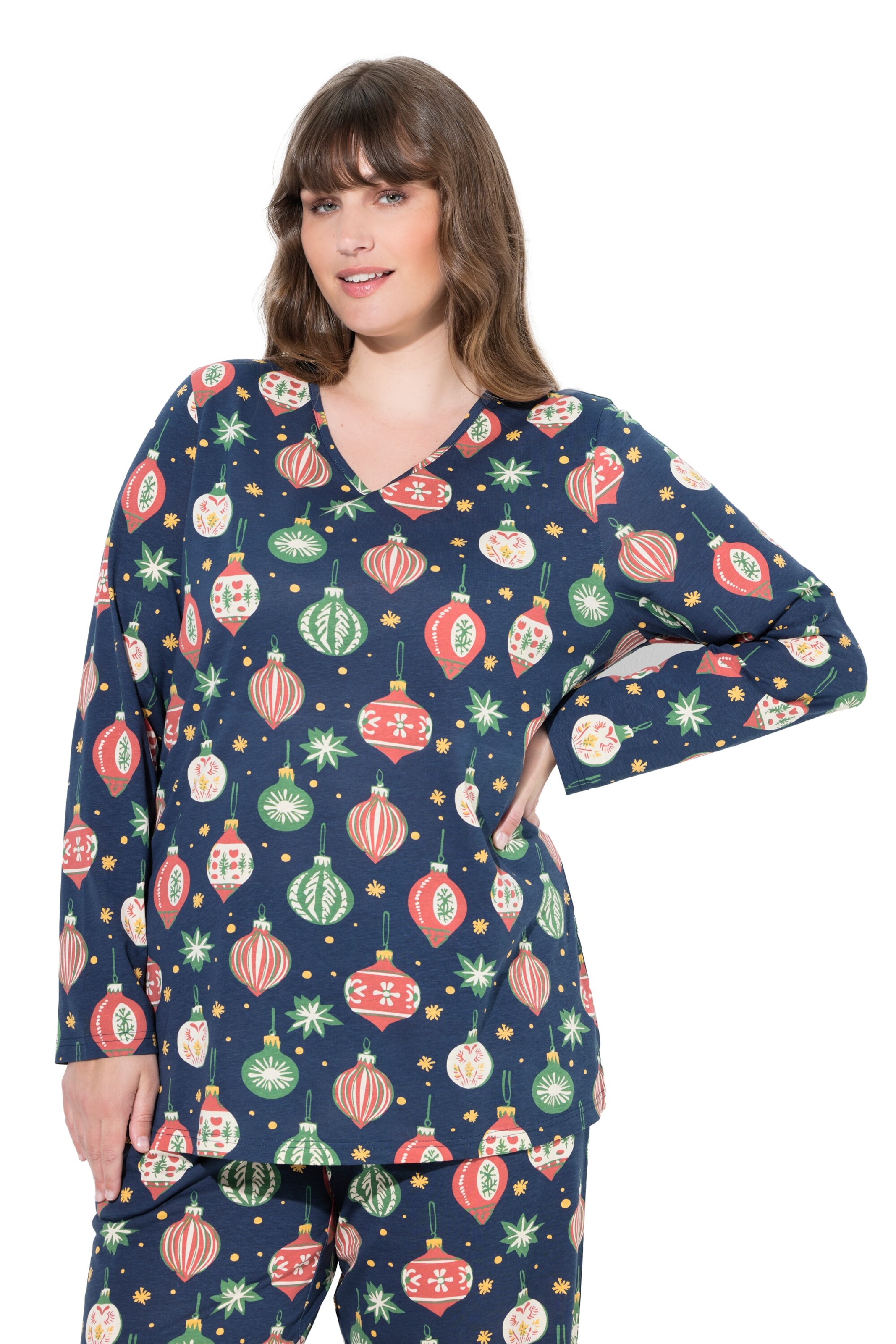 Ulla Popken Pajama in Blue: front