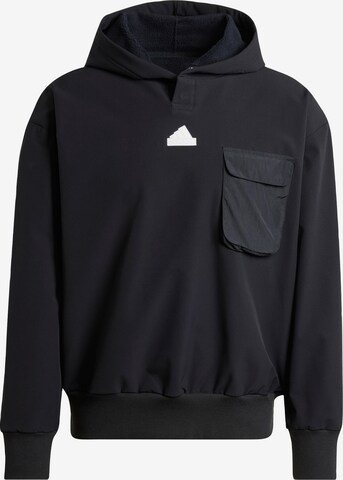 Bluză de molton 'City Escape' de la ADIDAS SPORTSWEAR pe negru: față