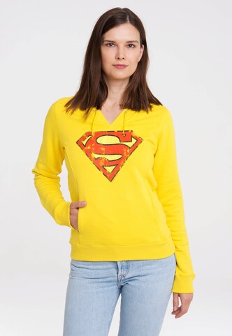 LOGOSHIRT Sweatshirt ' DC Comics ' in Yellow: front