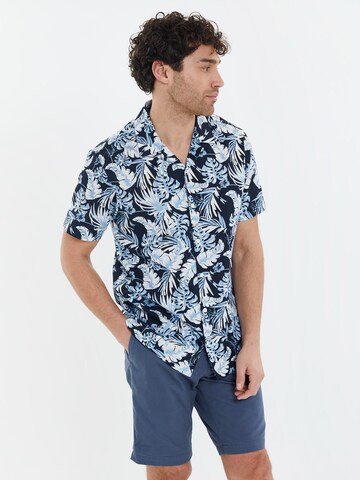 Threadbare Comfort fit Button Up Shirt 'Romeo' in Blue: front