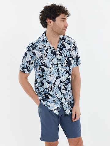 Threadbare Comfort fit Overhemd 'Romeo' in Blauw: voorkant