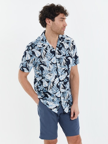 Threadbare - Comfort Fit Camisa 'Romeo' em azul: frente