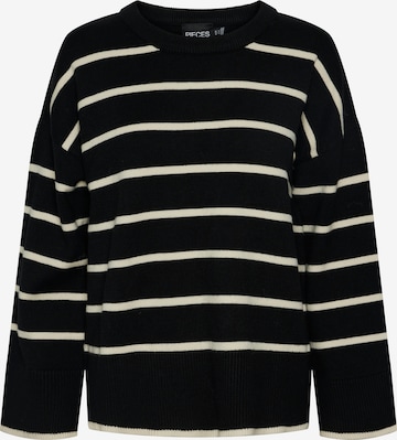 PIECES Pullover 'Mathilde' in Schwarz: Vorderseite