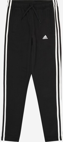 ADIDAS SPORTSWEAR Tapered Workout Pants 'Essentials' in Black: front