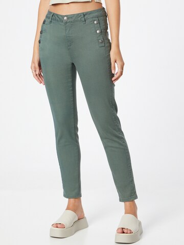 Fransa Skinny Trousers in Green: front