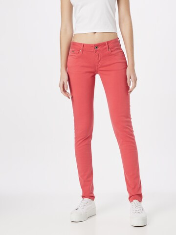 Coupe slim Jean 'Soho' Pepe Jeans en rouge : devant