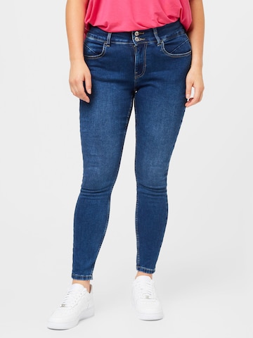 ONLY Carmakoma Skinny Jeans 'ANNA' in Blauw: voorkant