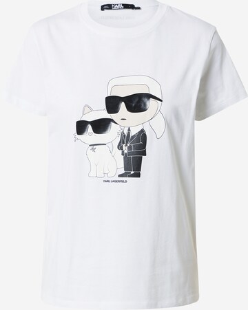 T-shirt 'Ikonik 2.0' Karl Lagerfeld en blanc : devant