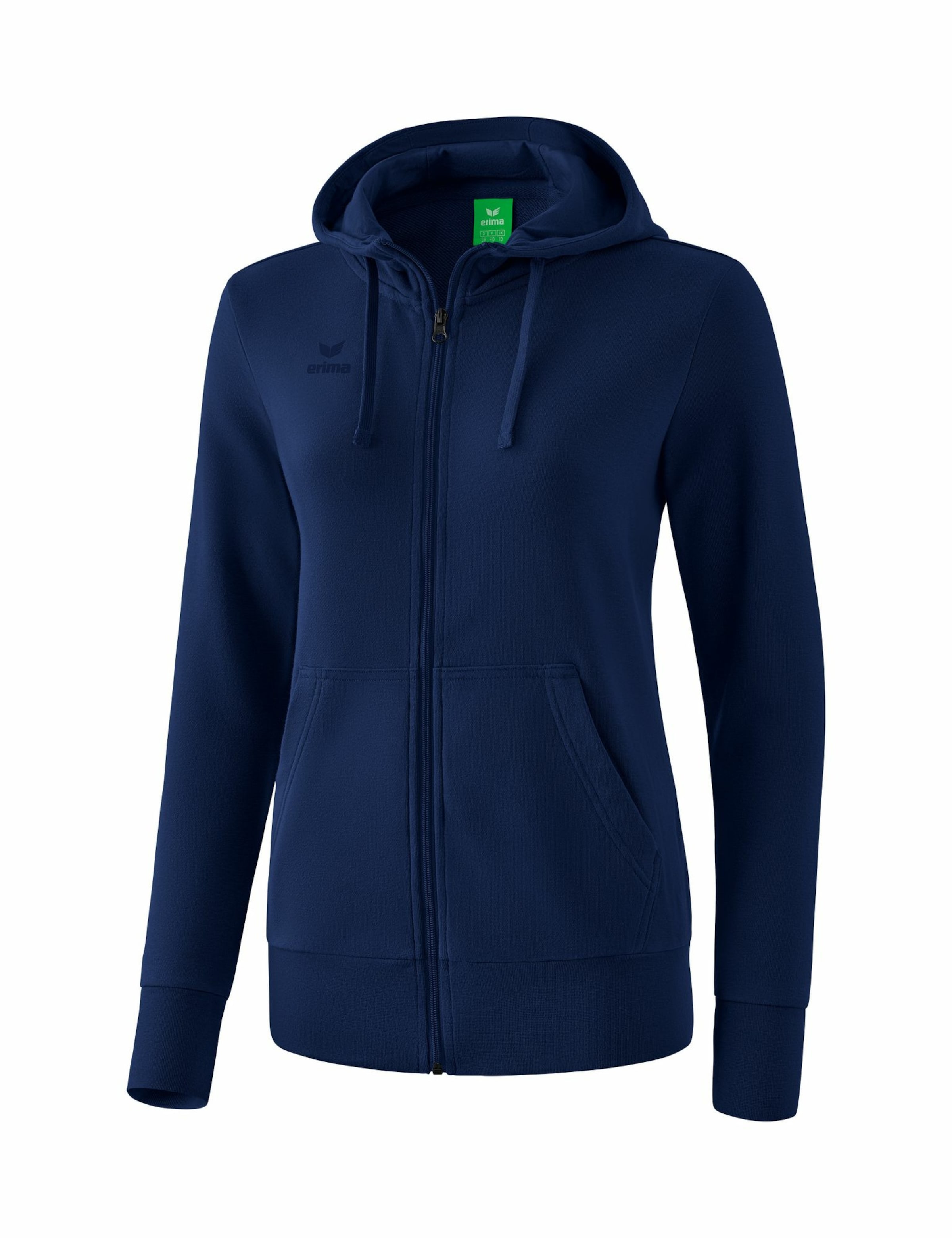 ERIMA Athletic Zip-Up Hoodie in Blue: front