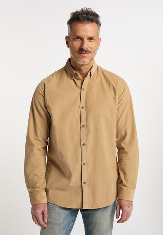 DreiMaster Vintage Regular Fit Hemd in Beige: predná strana