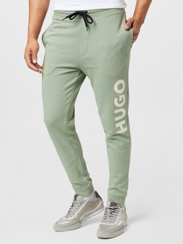 HUGO Red Tapered Broek 'Dutschi' in Groen: voorkant