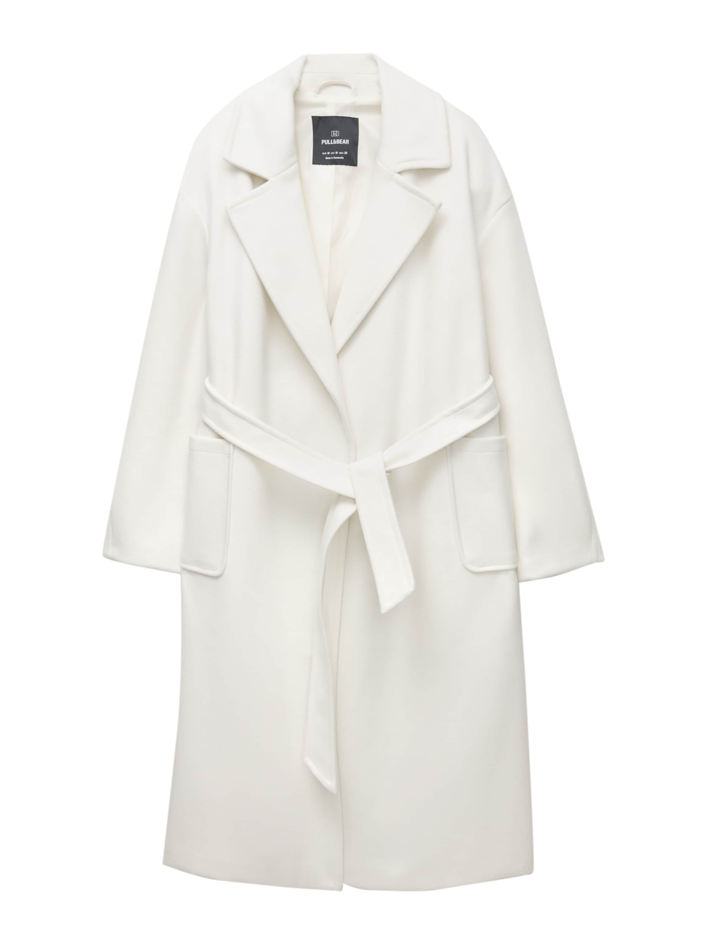 Pull&Bear Between-Seasons Coat in Beige: front