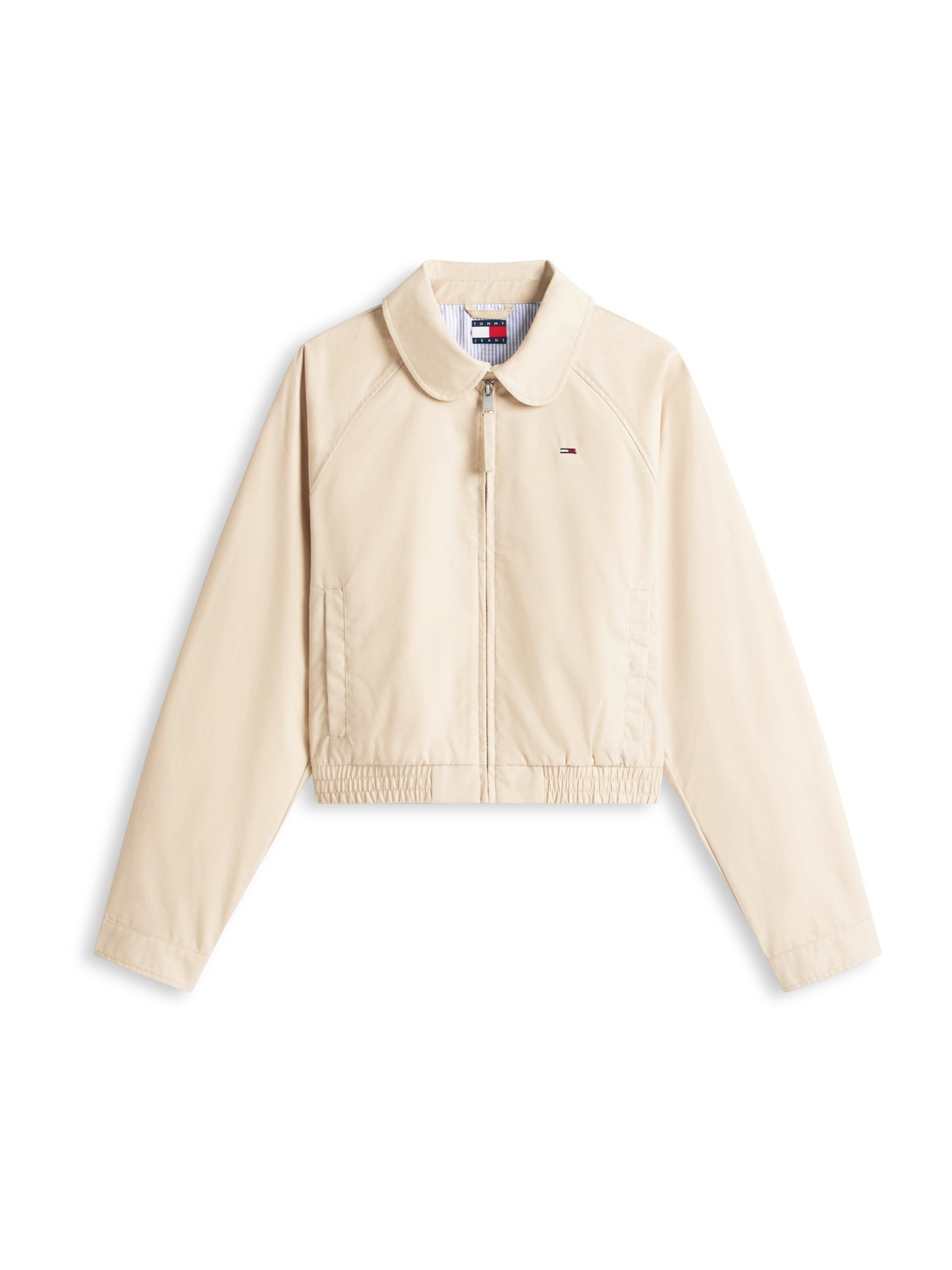 smėlio Tommy Jeans Demisezoninė striukė: priekis