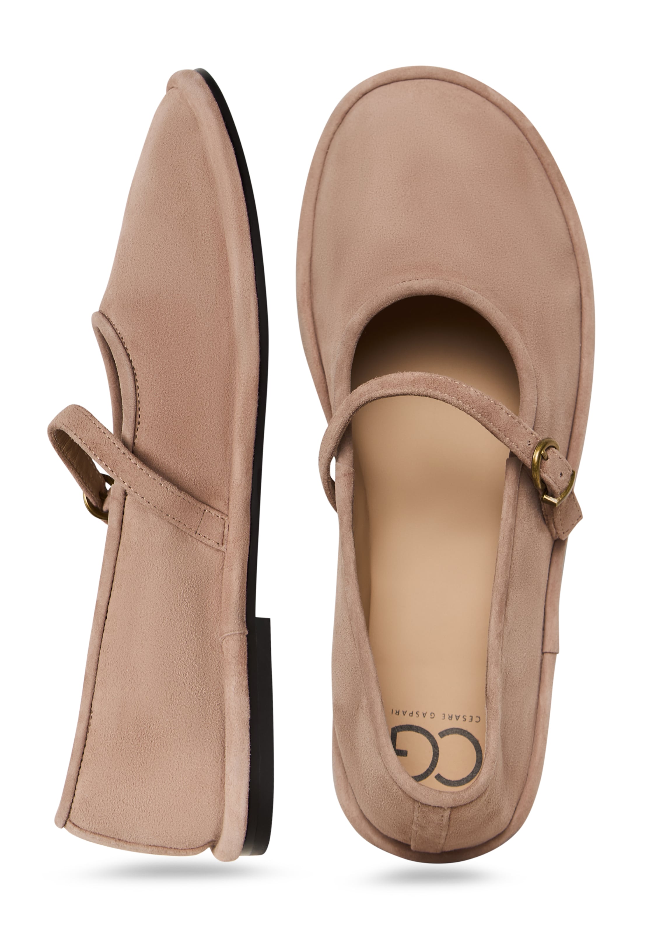 CESARE GASPARI Strap ballerina in Beige