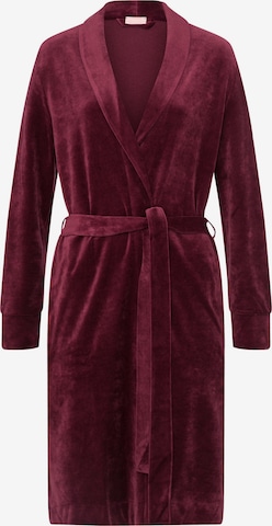 Hanro Dressing Gown ' Favourites ' in Red: front