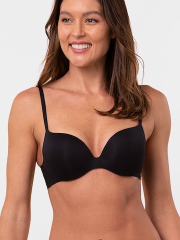 Royal Lounge Intimates Triangle Bra ' Royal  Sweetheart ' in Black: front