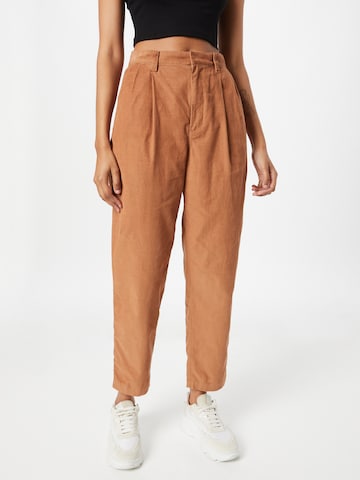 Loosefit Pantalon à pince GAP en marron : devant