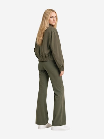 I AM Boot cut Trousers 'Pantaloni Bottoni 13669' in Green