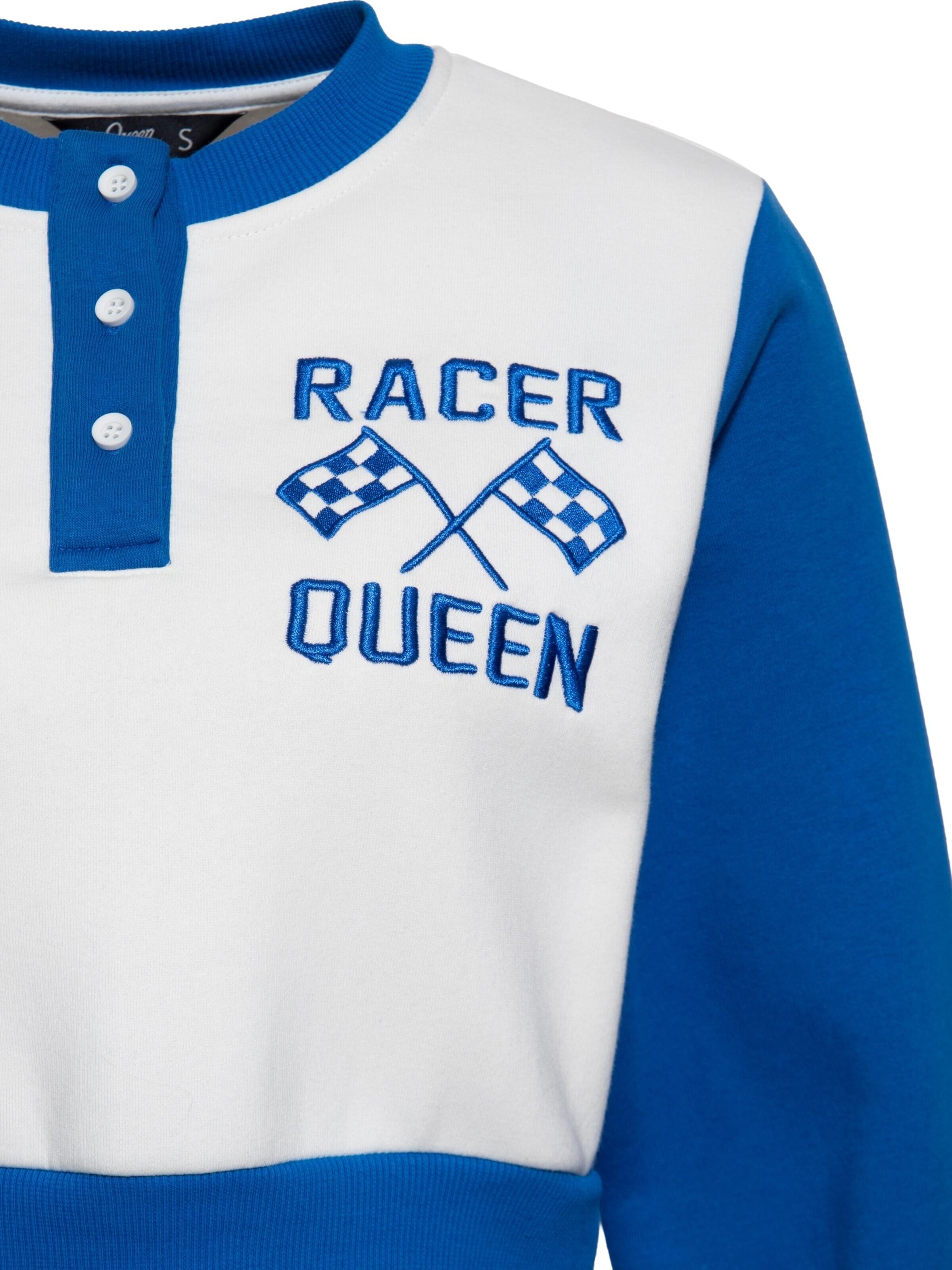Queen Kerosin Sweatshirt 'Racer Queen' in White