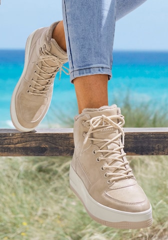 Elbsand Hög sneaker i beige