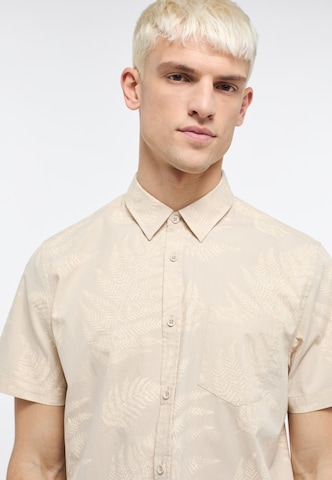 MUSTANG Regular fit Button Up Shirt in Beige