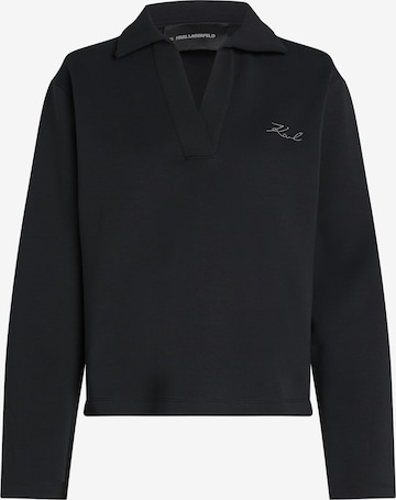 juoda Karl Lagerfeld Megztinis be užsegimo: priekis