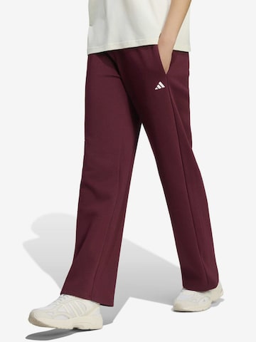 ADIDAS SPORTSWEARLoosefit Sportske hlače 'Essentials' - crvena boja: prednji dio