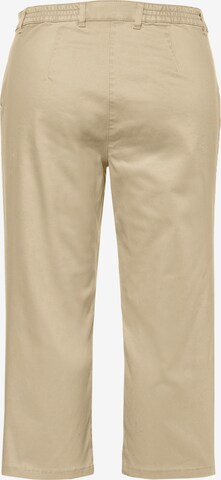 Ulla Popken Regular Pants 'Mony' in Beige