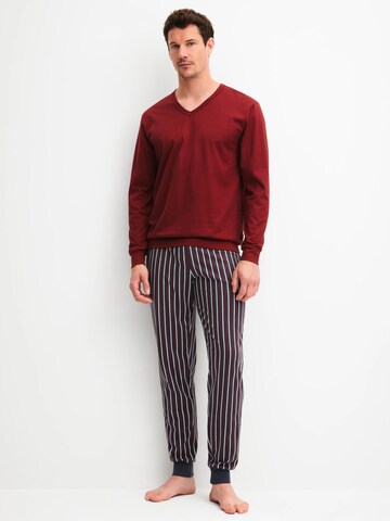 CALIDA Long Pajamas 'Cotton Special' in Red