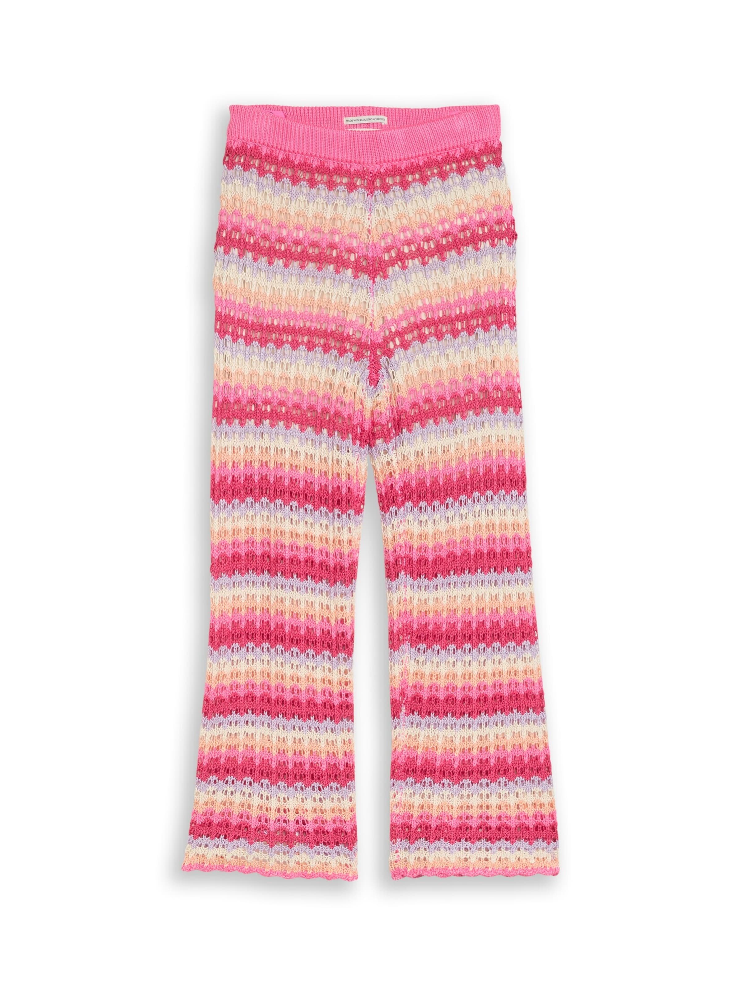 Wide Leg Pantalon TOM TAILOR en rose : devant